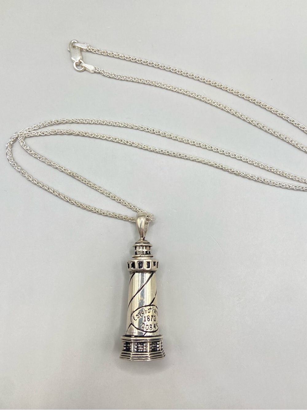 Nautora Cape Hatteras Lighthouse Bell Pendant Necklace